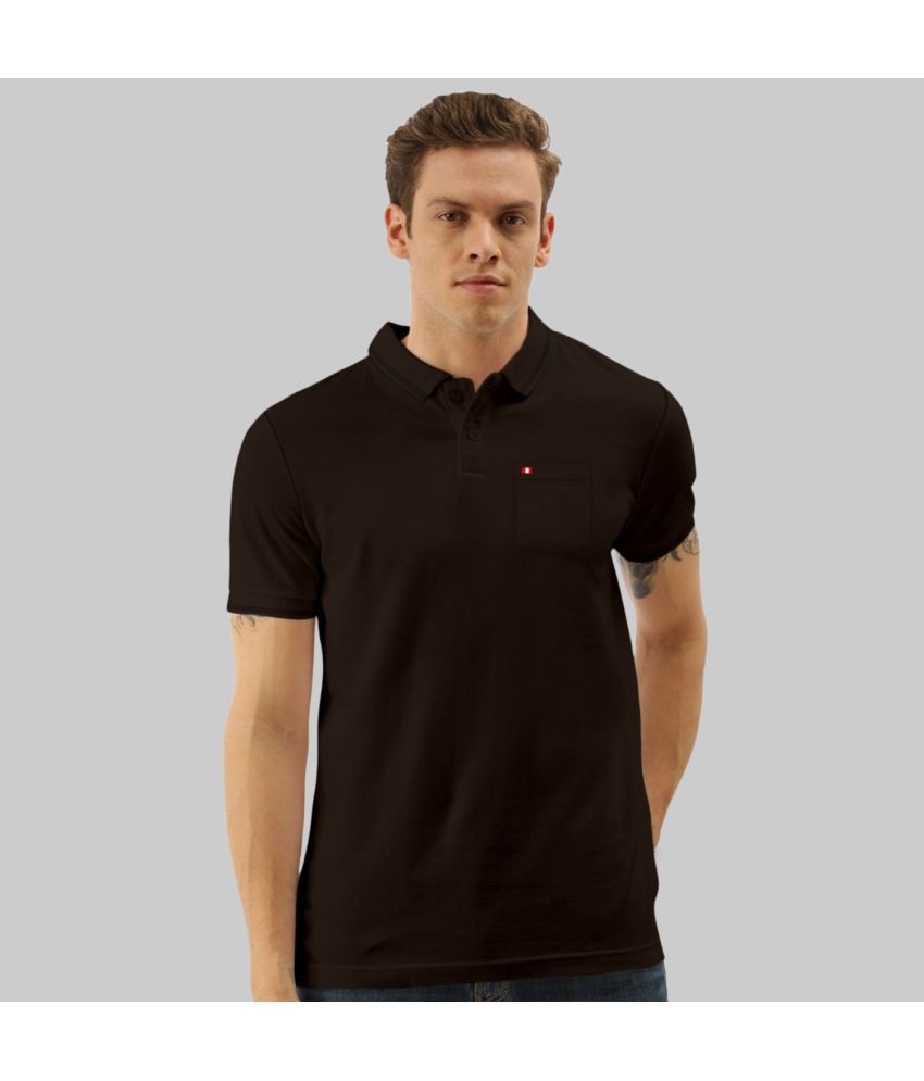    			TAB91 - Coffee Cotton Slim Fit Men's Polo T Shirt ( Pack of 1 )