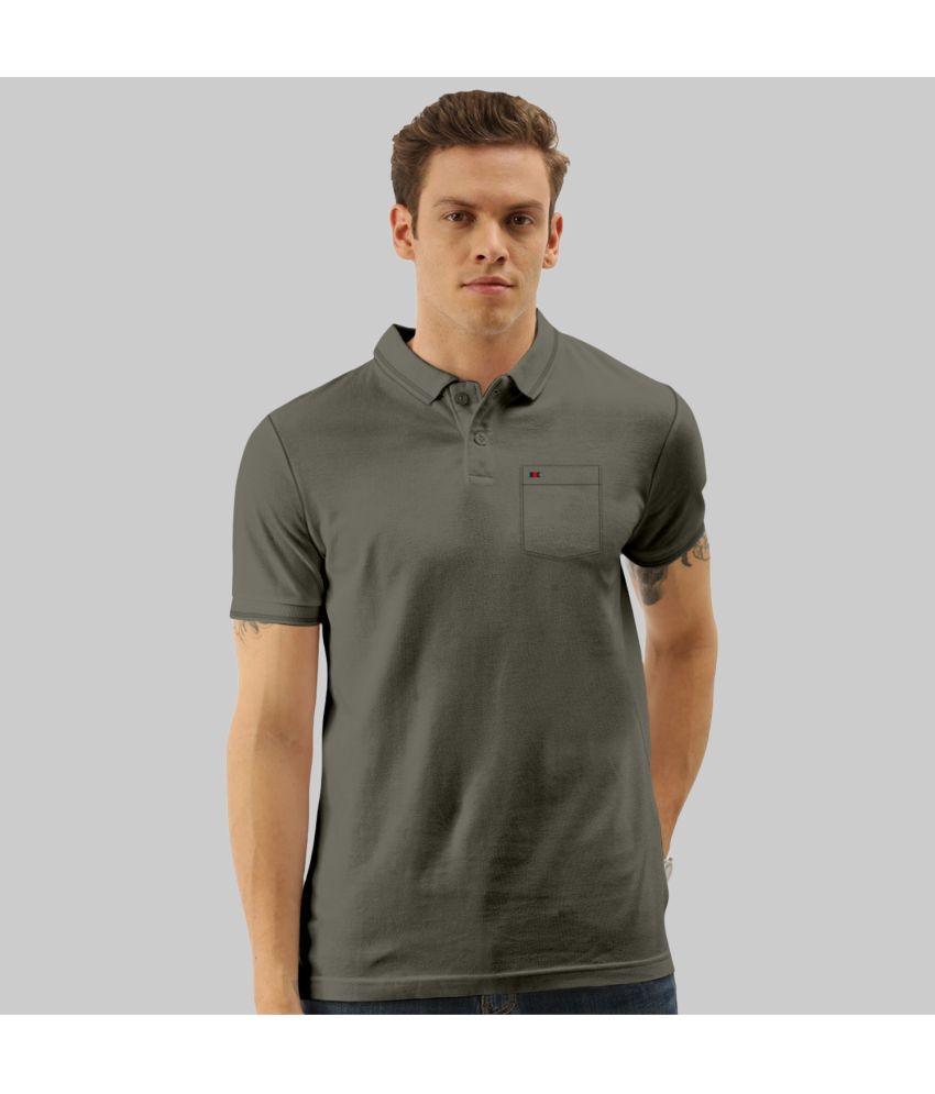     			TAB91 - Grey Cotton Slim Fit Men's Polo T Shirt ( Pack of 1 )