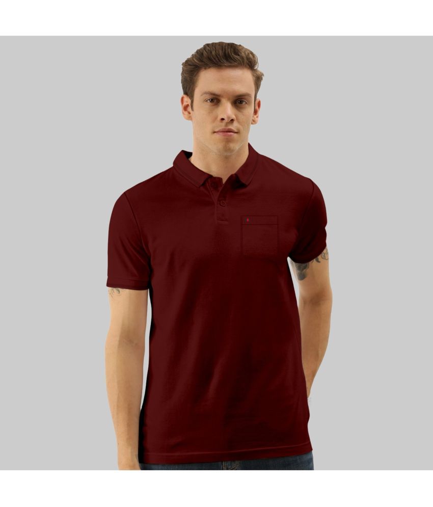     			TAB91 - Wine Cotton Slim Fit Men's Polo T Shirt ( Pack of 1 )