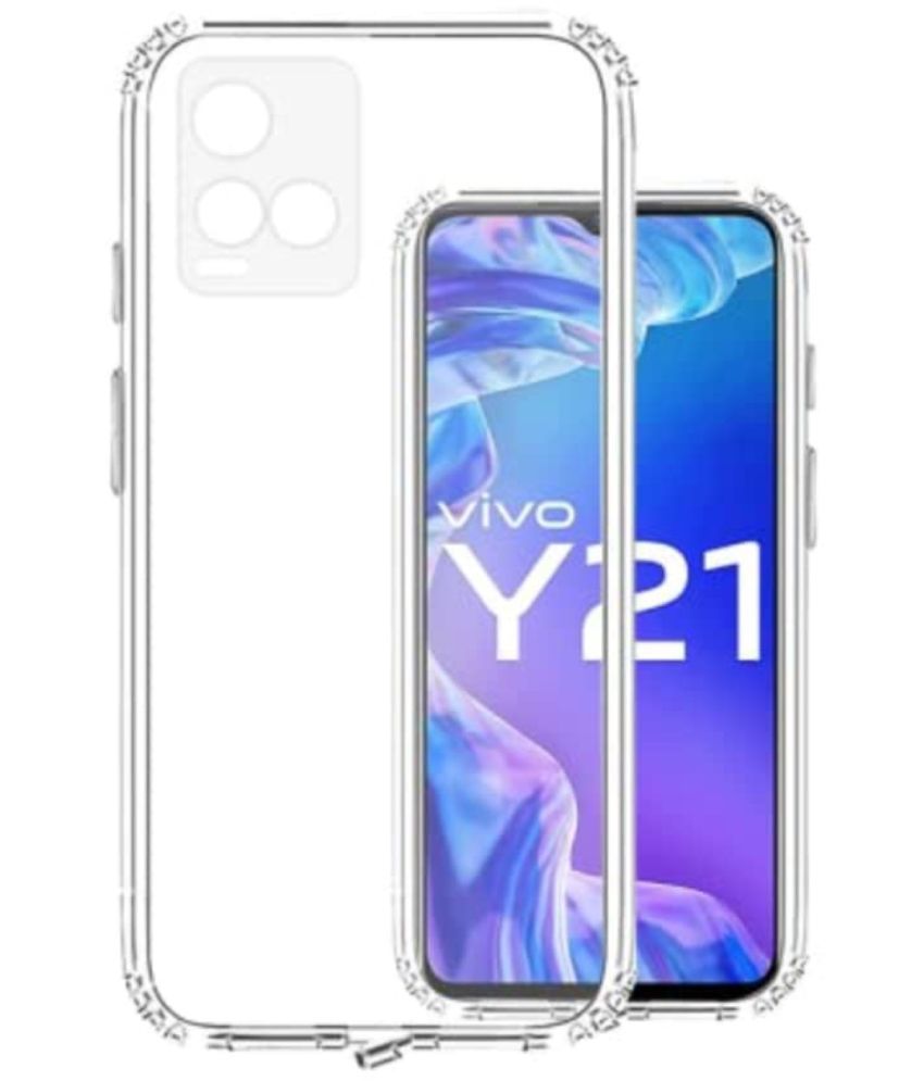     			ZAMN - Transparent Silicon Silicon Soft cases Compatible For VIVO Y33S ( Pack of 1 )