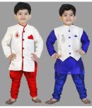 GENERATION NEXT Boys Silk Ethnic - Pattern Kurta Pant Set ( Multi Color , Pack of 2 )