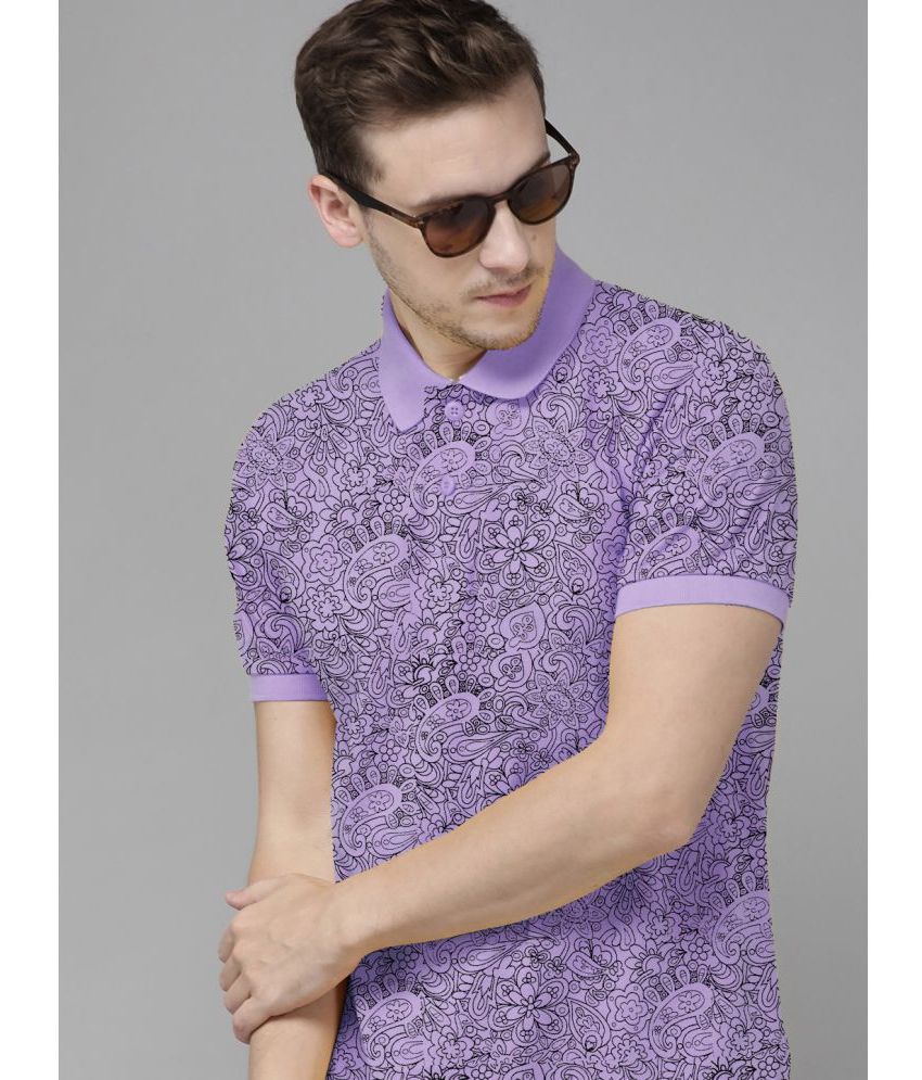     			ADORATE - Lavender Cotton Blend Regular Fit Men's Polo T Shirt ( Pack of 1 )