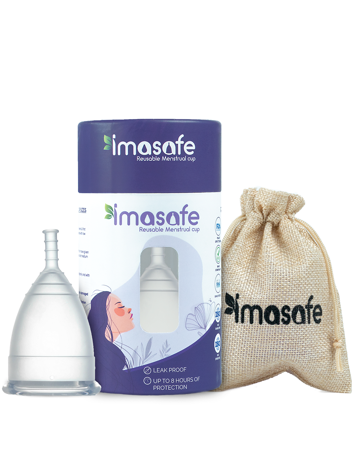     			Imasafe - Silicone Reusable Menstrual Cup Medium ( Pack of 1 )