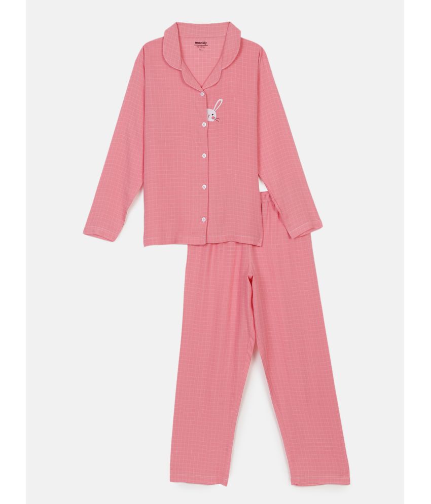     			Mackly - Peach Rayon Girls Shirt With Pajama ( Pack of 1 )