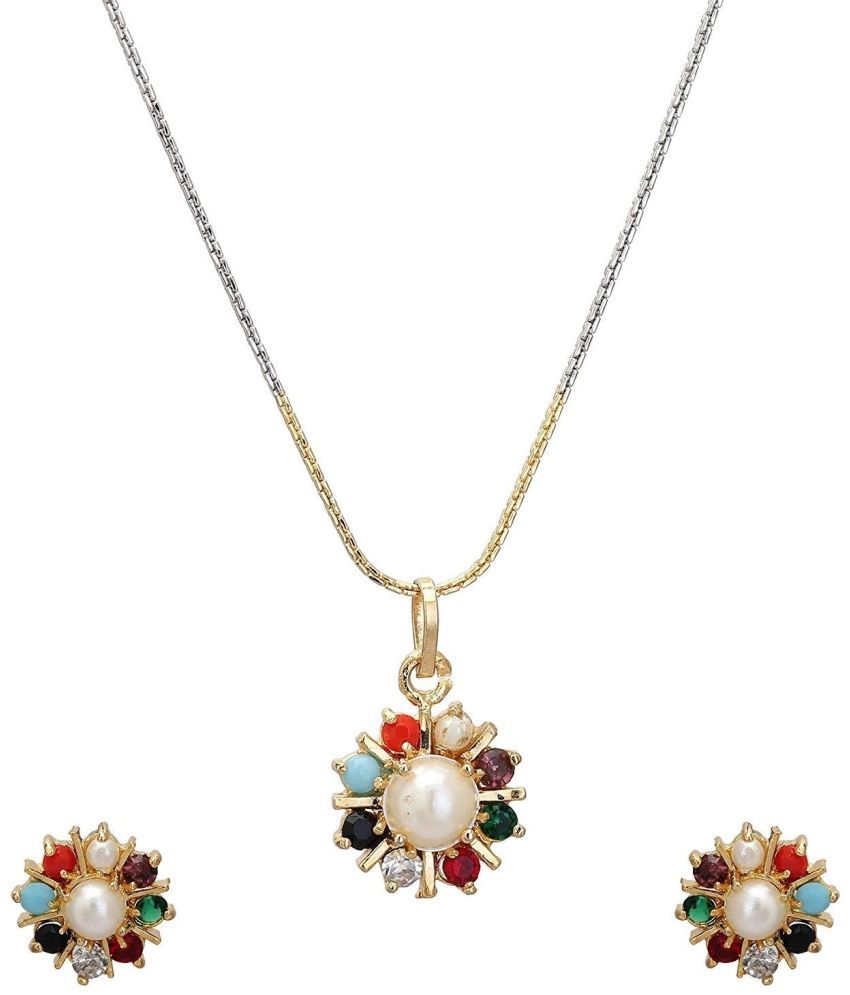     			PUJVI - Multi Color Pendant set ( Pack of 1 )