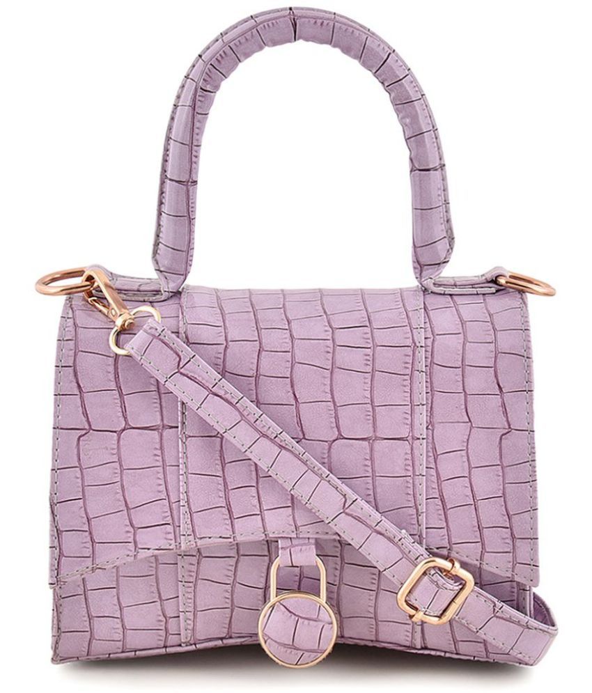     			SAKWOODS - Purple PU Sling Bag