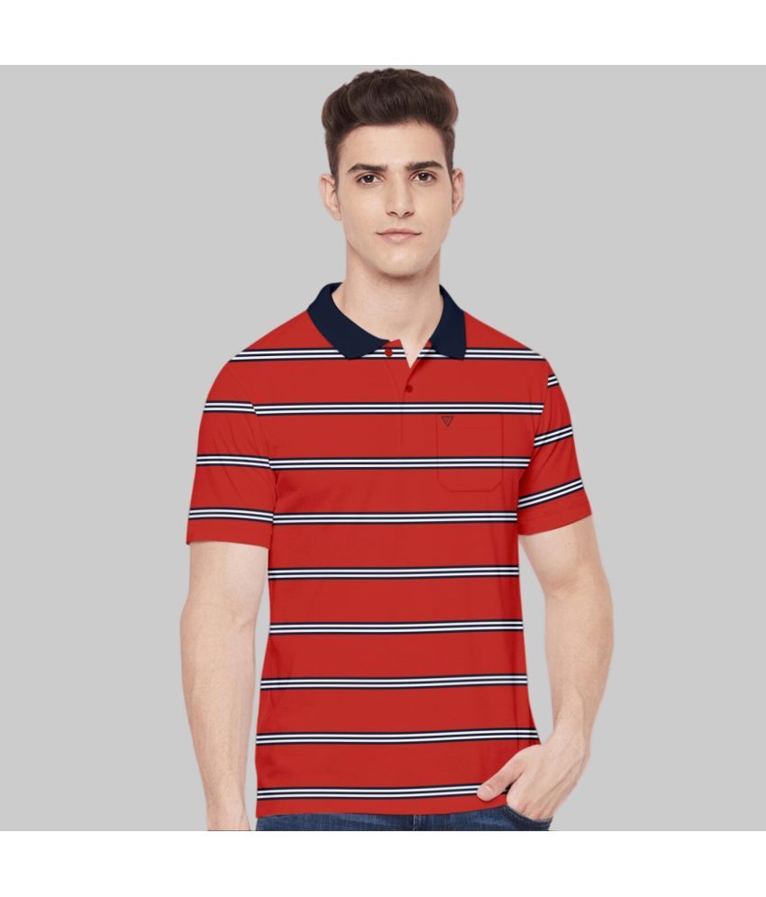     			TAB91 - Red Cotton Slim Fit Men's Polo T Shirt ( Pack of 1 )