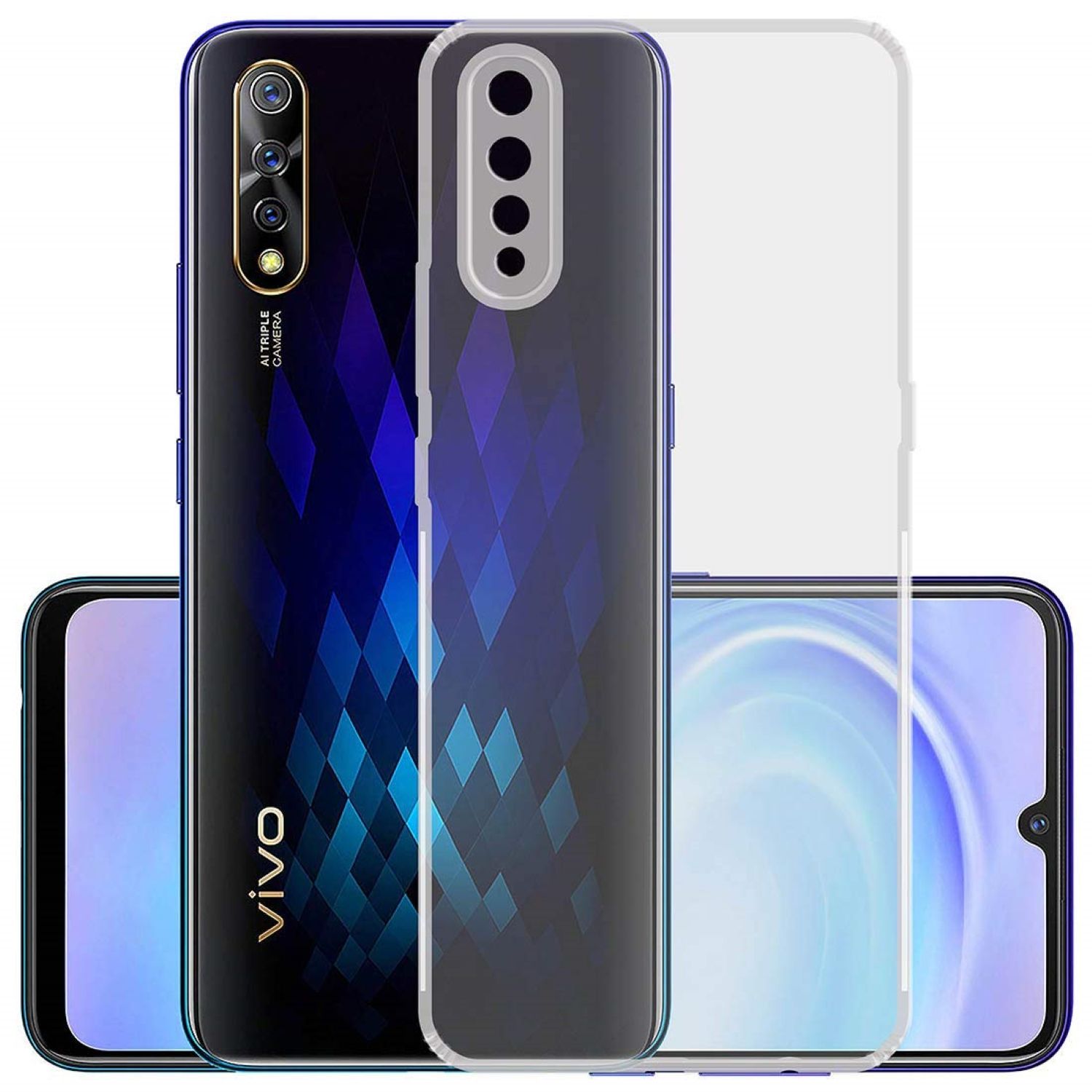     			ZAMN - Transparent Silicon Silicon Soft cases Compatible For Vivo Z1x ( Pack of 1 )