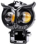 AUTOPOWERZ 2 Led OWL Shape Fog Yellow-White light Low & High Beam for universal vehicles 9V-60V 40W