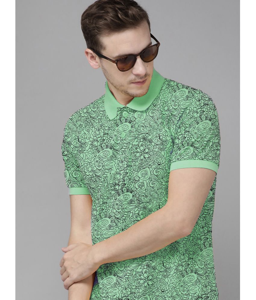     			ADORATE - Mint Green Cotton Blend Regular Fit Men's Polo T Shirt ( Pack of 1 )