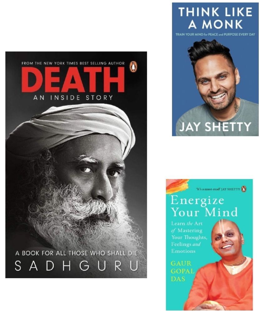     			Combo : Think Like A Monk + Death + Energize Your Mind | Set Of Three(3) Books (Paperback, Jay Shetty, Gopal Das