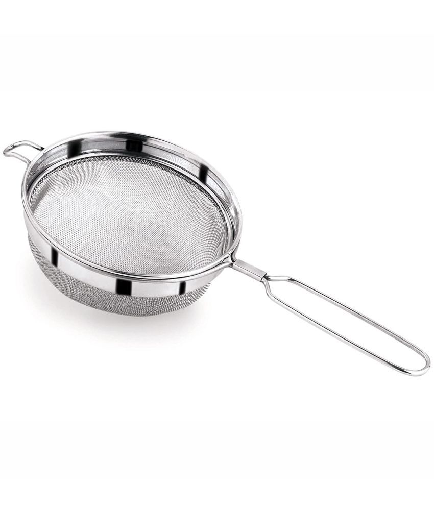     			Dynore - Silver Steel Strainer ( Pack of 1 )