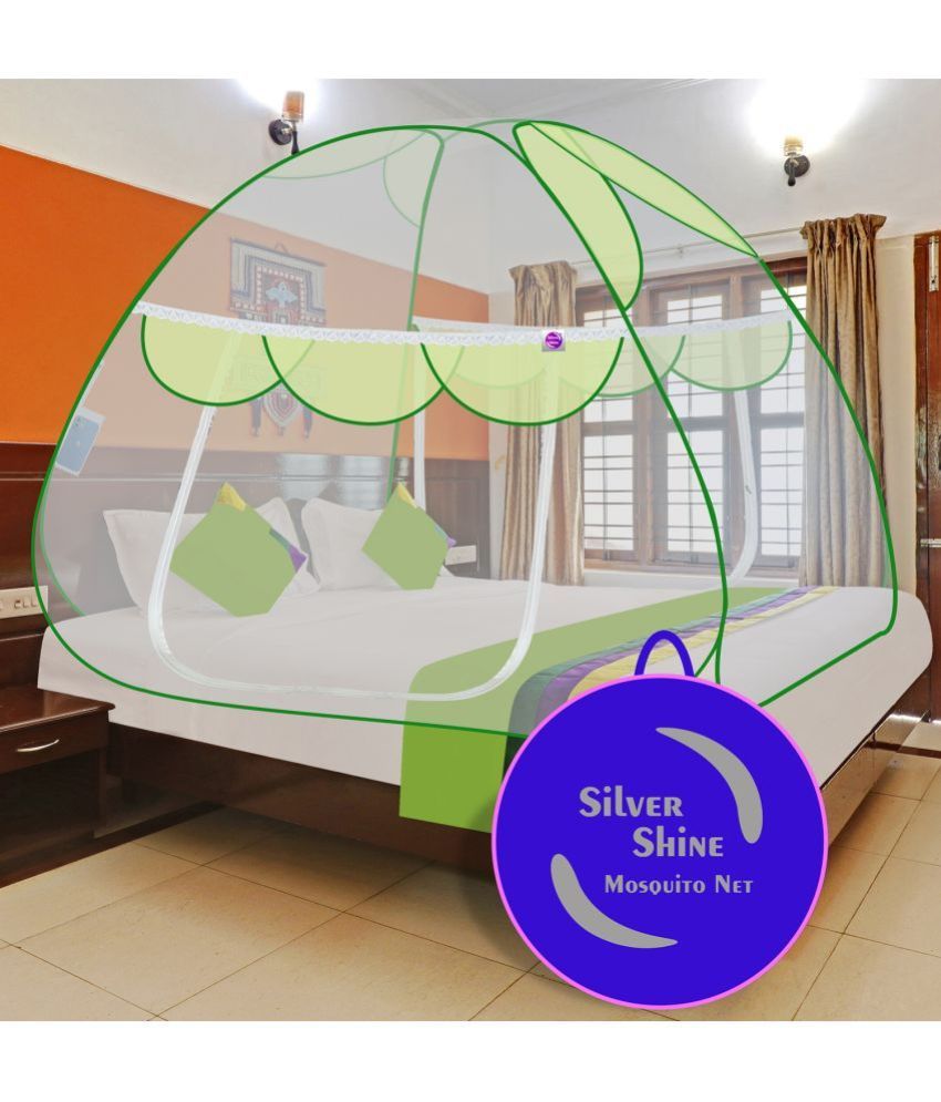     			Silver Shine - Green Polypropylene Foldable Mosquito Net ( Pack of 1 )