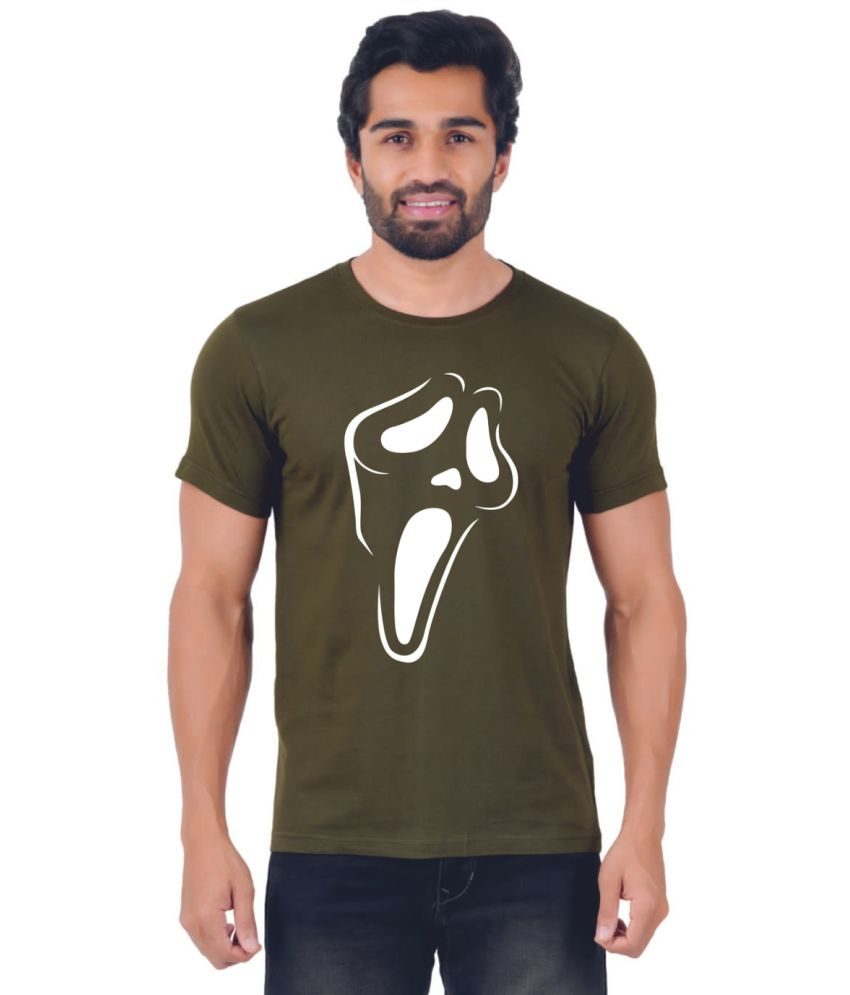     			ferocious - Olive Cotton Regular Fit Men's T-Shirt ( Pack of 1 )