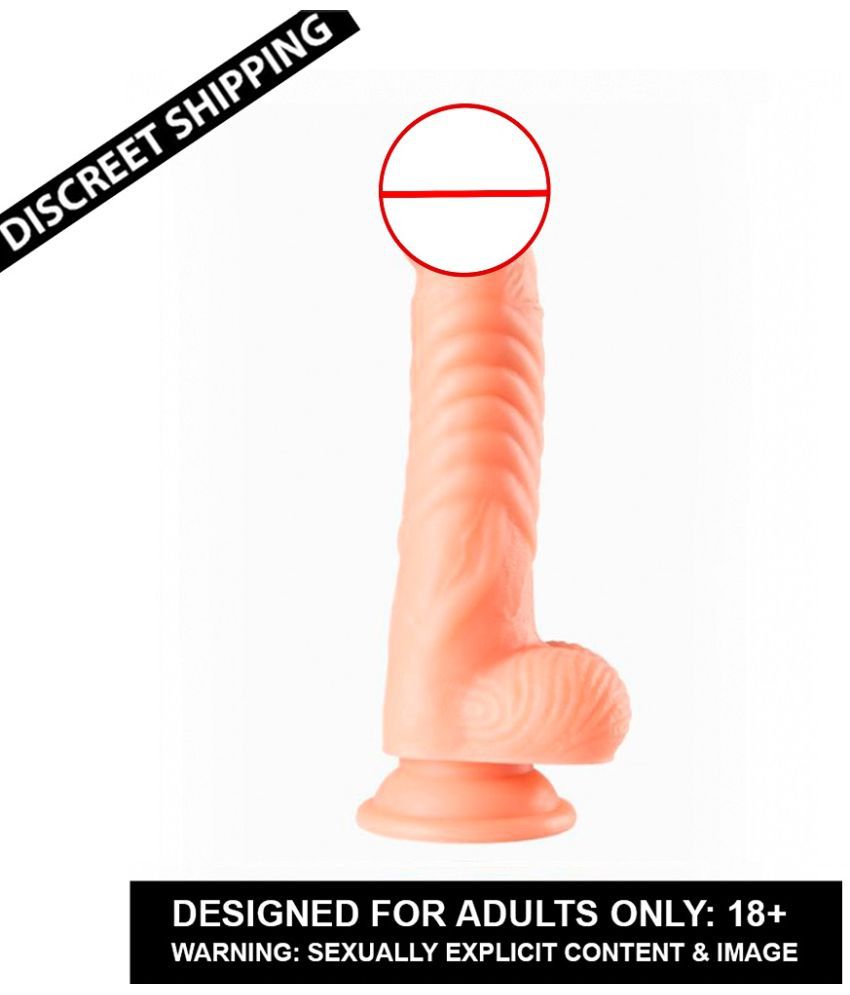 6 INCH PREMIUM REALISTIC SPIRAL SILICON DILDO WITH PERFECT SUCTION CUP & BIG BALLS BY -KAMVEDA
