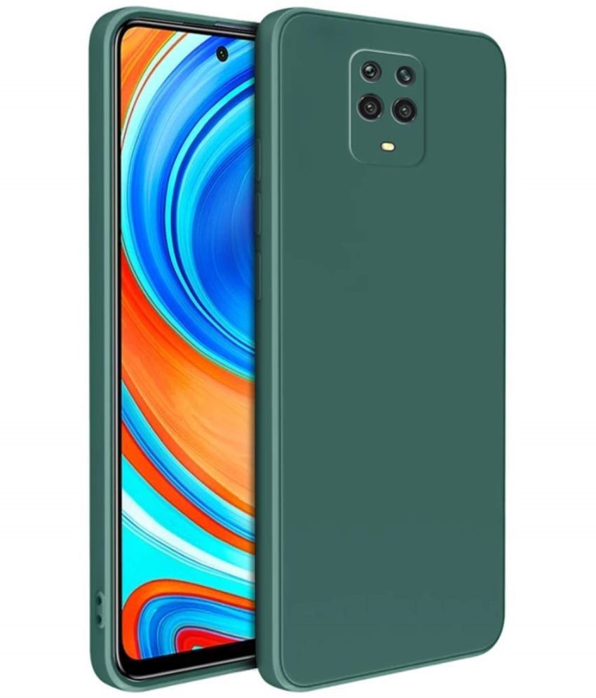     			Case Vault Covers - Green Silicon Plain Cases Compatible For Xiaomi Poco M2 Pro ( Pack of 1 )