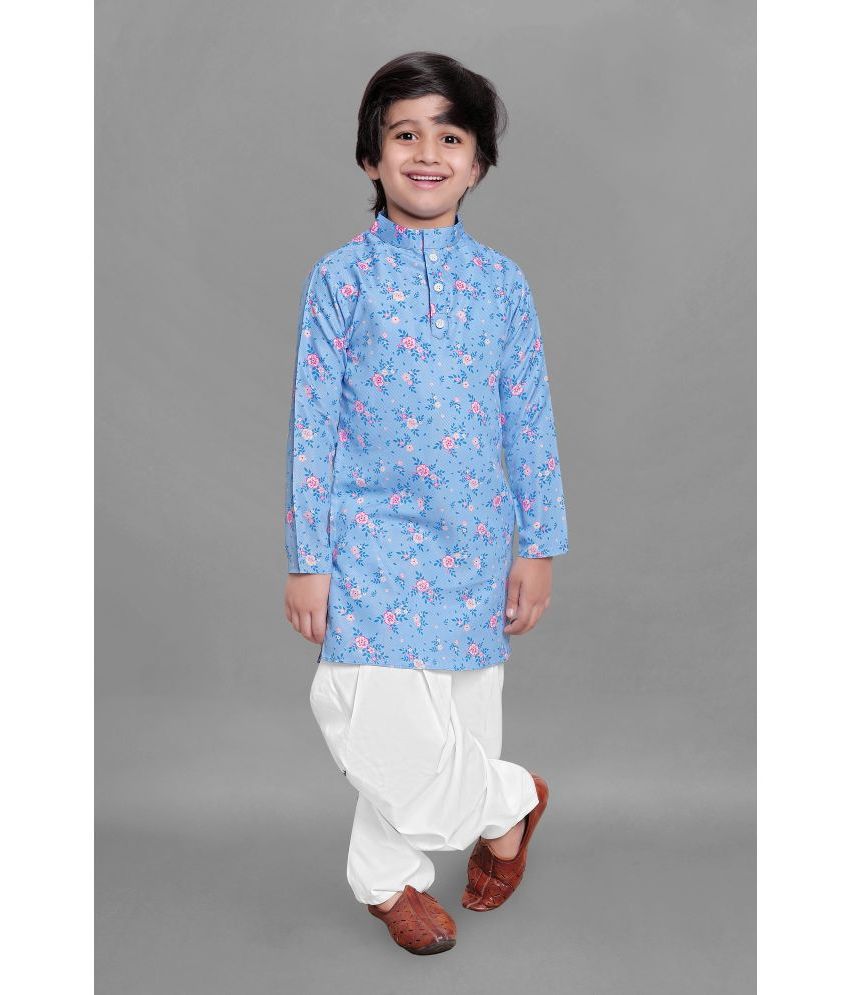     			Fashion Dream - Sky Blue Polyester Boys Kurta With Dhoti ( Pack of 1 )