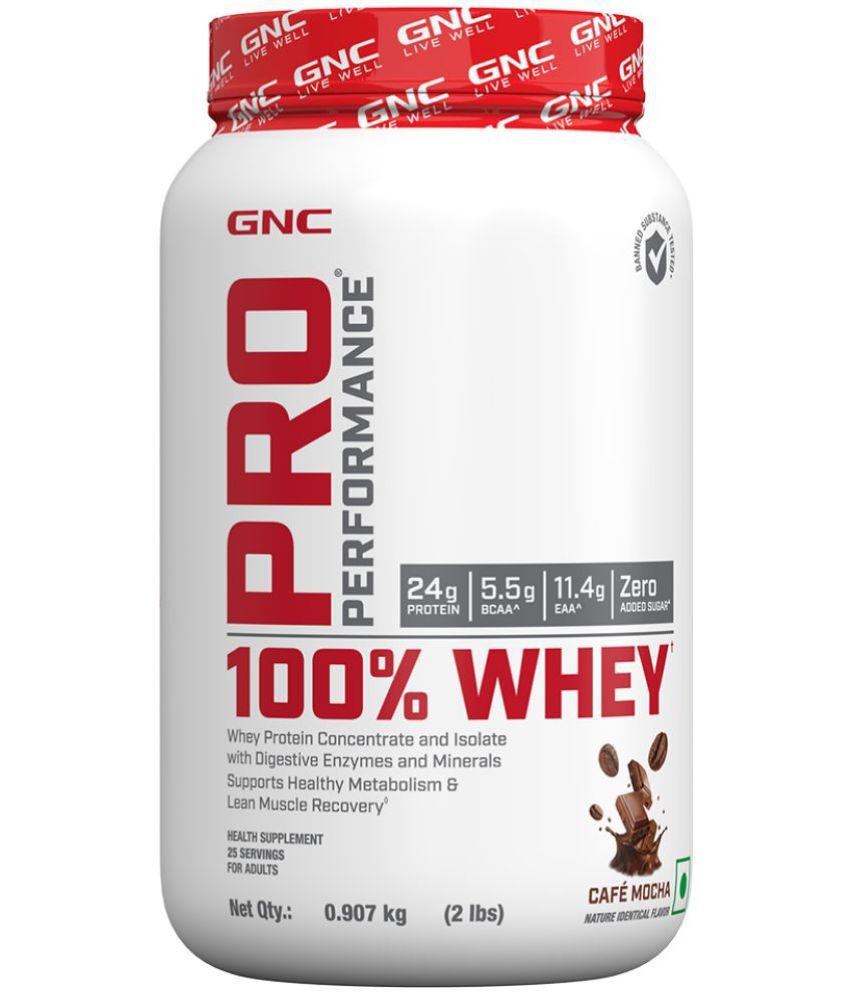     			GNC - 100% Whey Protein Powder Whey Protein Powder ( 1 gm , Cafe Mocha - Flavour )