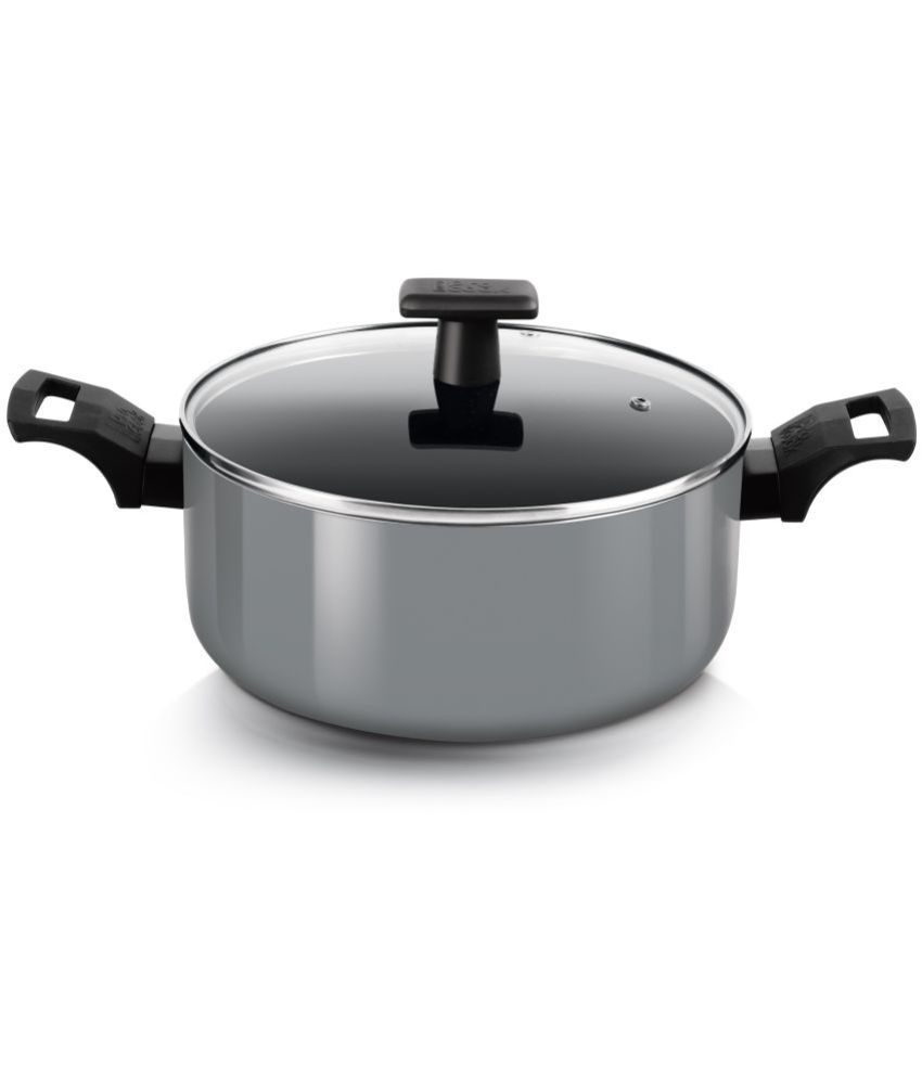     			Milton Pro Cook Blackpearl Biryani Pot With Glass Lid, 24 cm, 4.5 Litres, Grey | Food Grade | Induction | Dishwasher | Flame | Hot Plate Safe