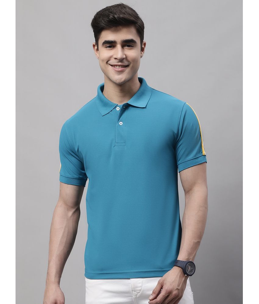     			OBAAN - Teal Blue Polyester Regular Fit Men's Polo T Shirt ( Pack of 1 )