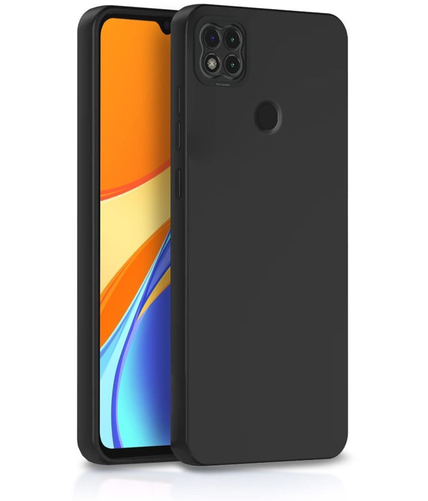     			ZAMN - Black Silicon Plain Cases Compatible For Xiaomi Redmi 9 Activ ( Pack of 1 )