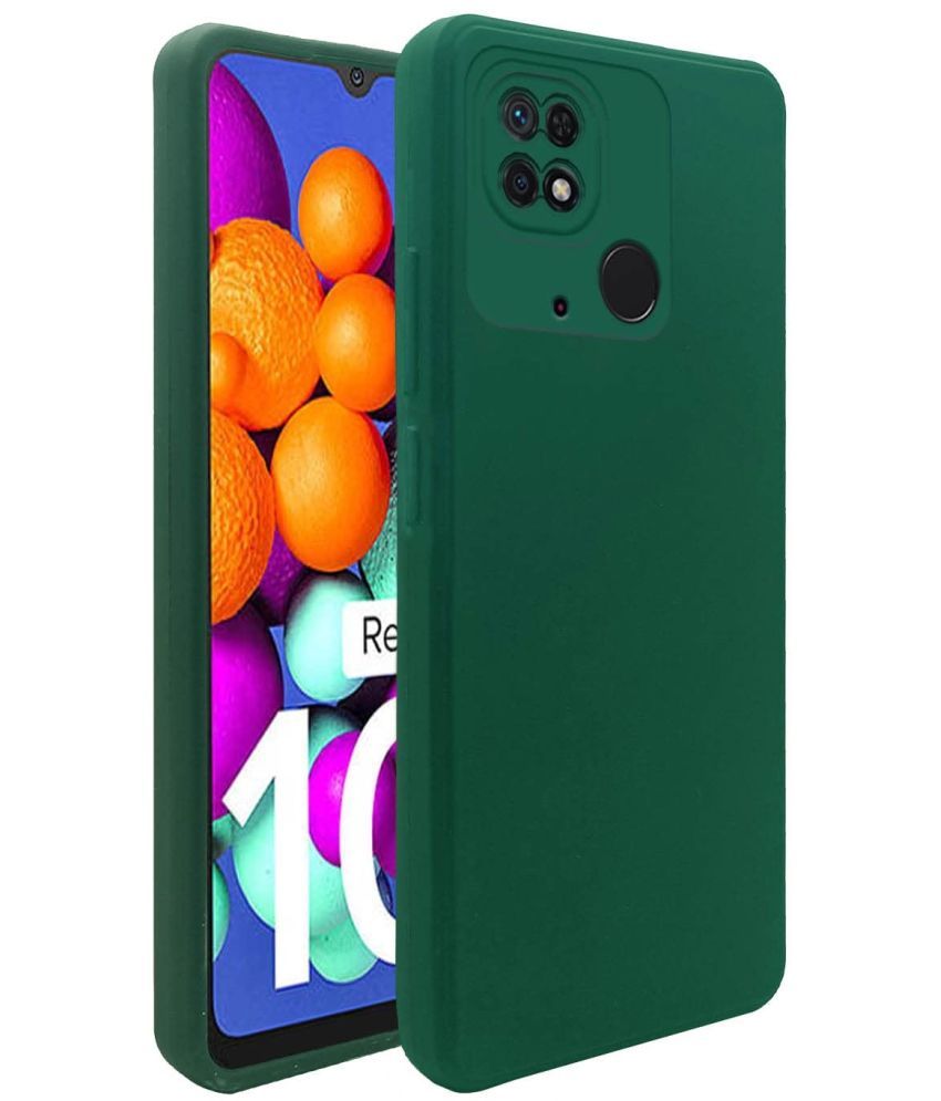     			ZAMN - Green Silicon Plain Cases Compatible For Xiaomi Redmi 10 ( Pack of 1 )