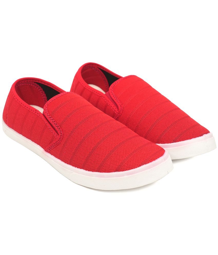     			ASIAN M-2025 - Red Men's Slip-on Shoes