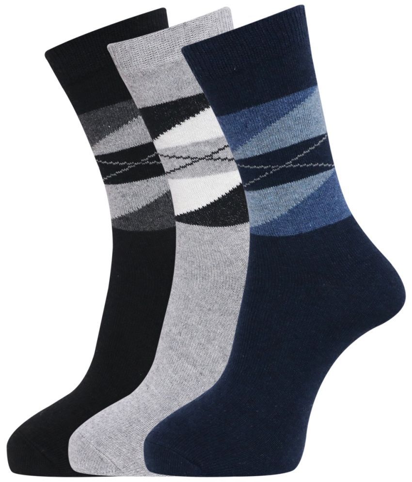     			Dollar - Woollen Men's Argyle Multicolor Mid Length Socks ( Pack of 3 )