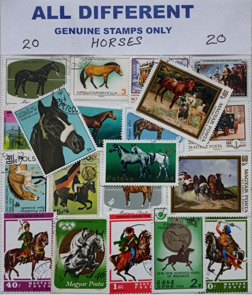     			Hop n Shop - Collection of Different Horses Theme 20 Stamps