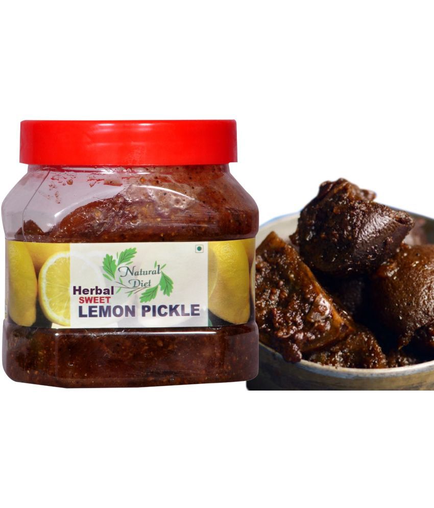     			Natural Diet Herbal Sweet & Sour Lemon Pickle Khatta- Meetha Nimbu ka Achar Pickle Jar | Mouth-Watering Pickle 500 g