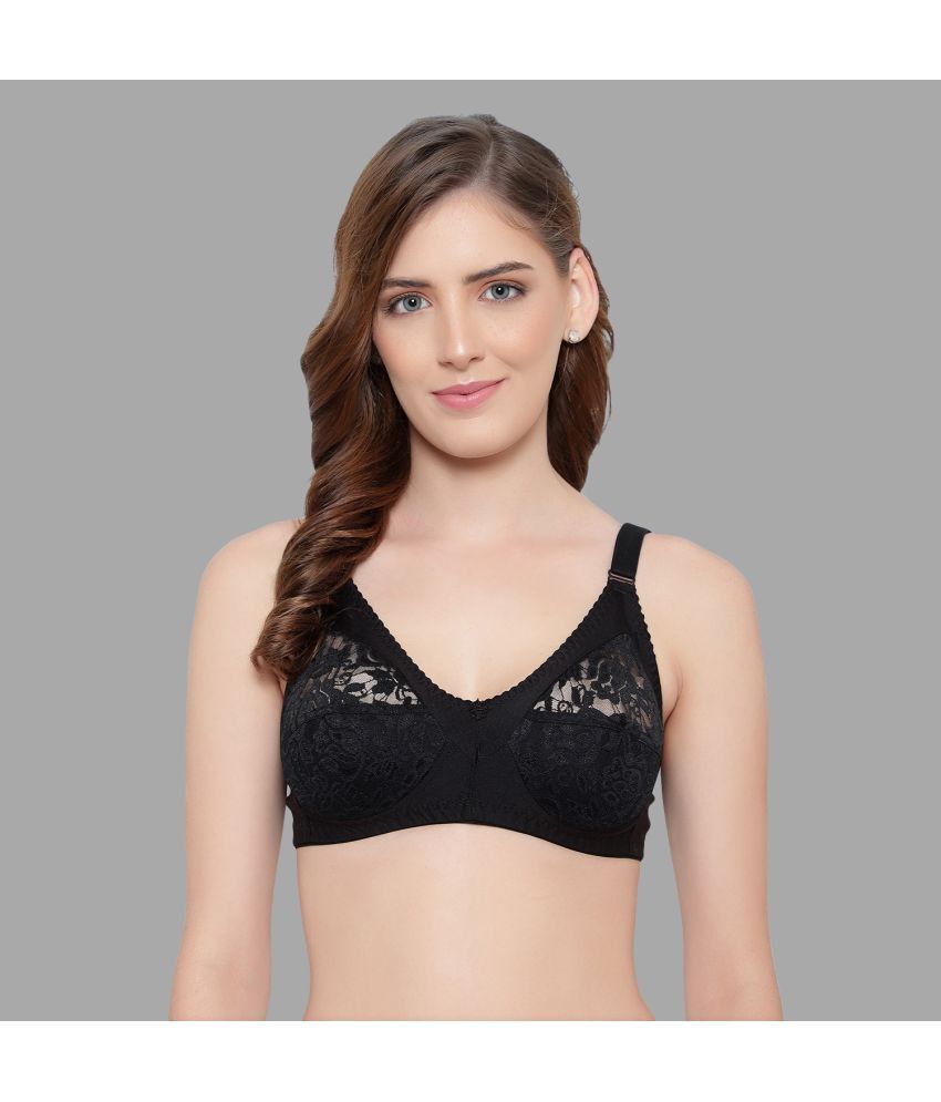     			KYODO Cotton Blend Non Padded Women's Everyday Bra ( Black )