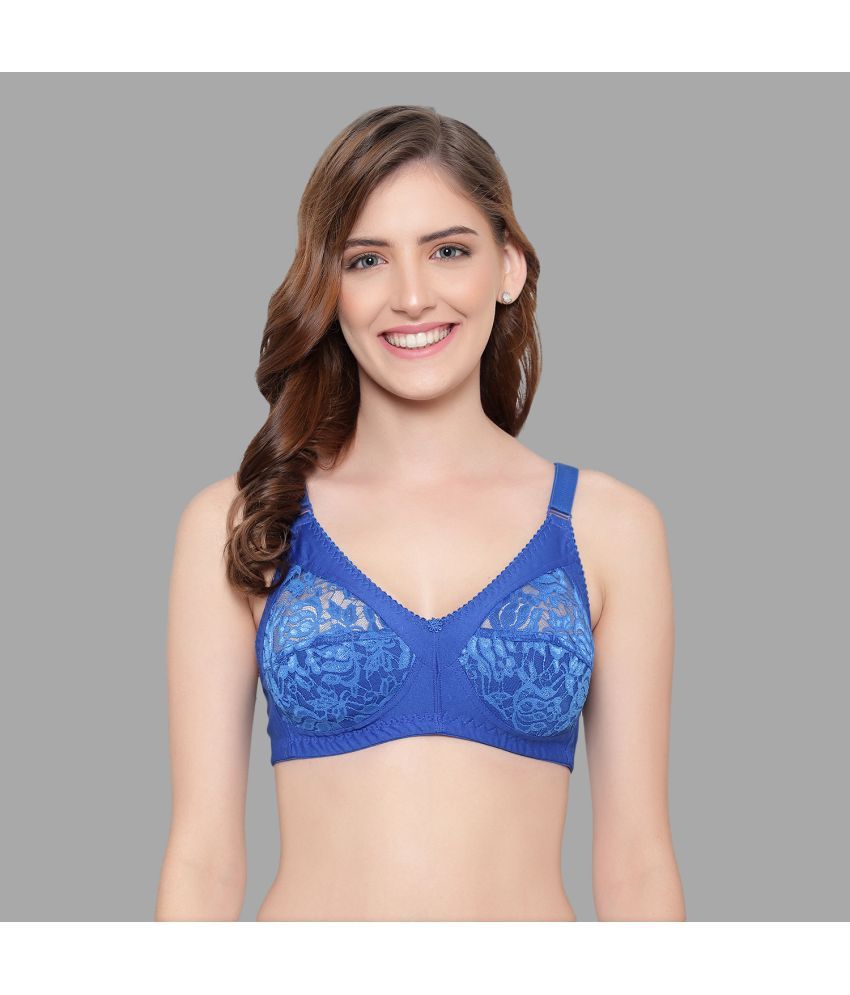     			KYODO - Blue Cotton Blend Non Padded Women's Everyday Bra ( Pack of 1 )