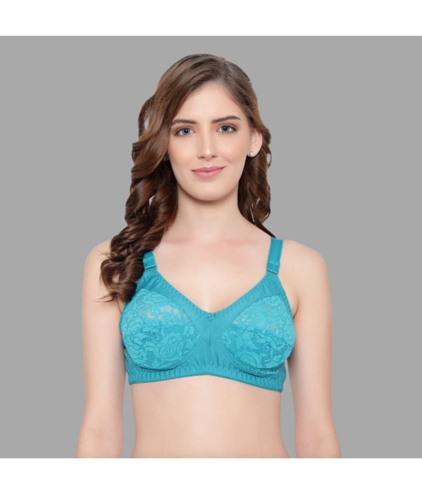     			KYODO Cotton Blend Non Padded Women's Everyday Bra ( Blue )