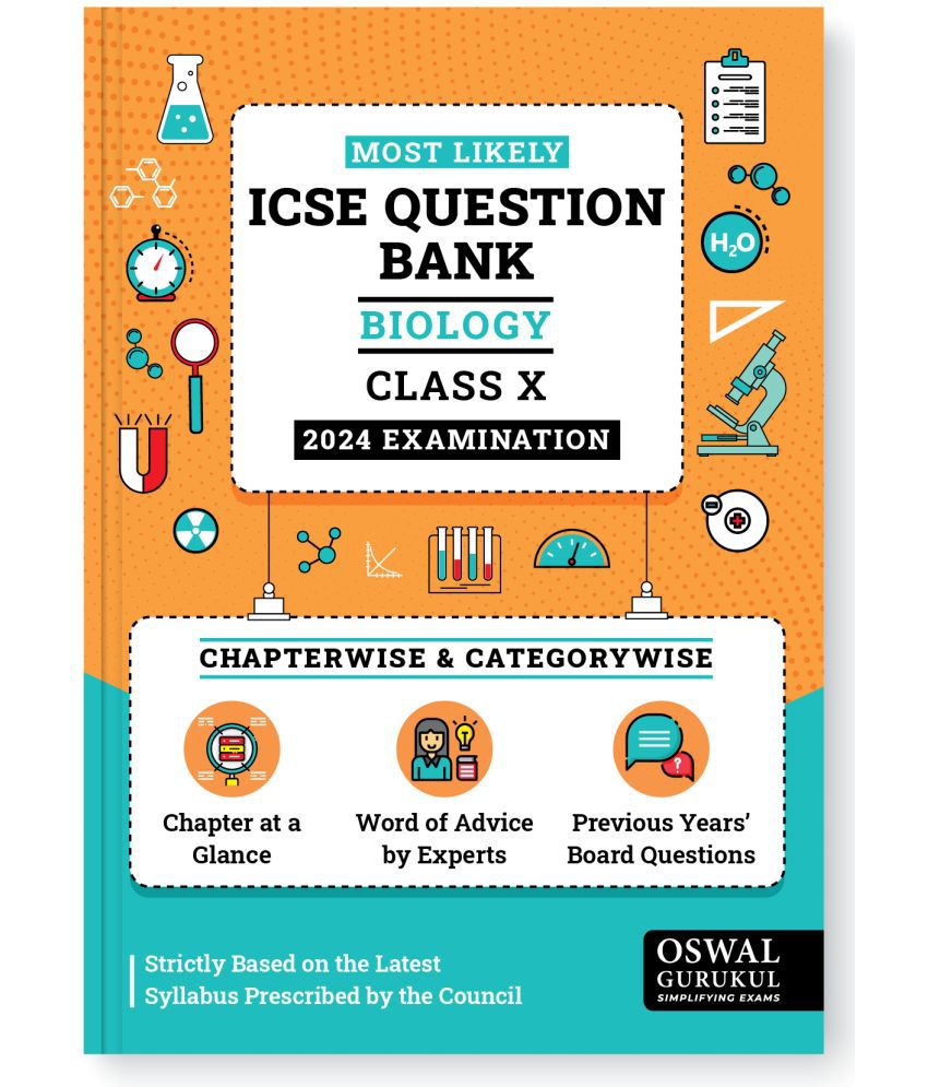     			Oswal - Gurukul Biology Most Likely Question Bank for ICSE Class 10 for 2024 Exam -  Chapterwise & Categorywise Topics, Previous Years Board Question