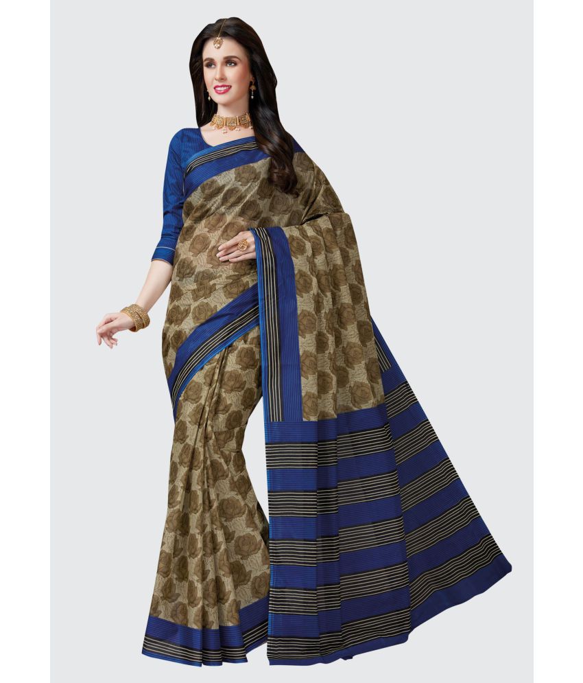     			SHANVIKA - Beige Cotton Saree With Blouse Piece ( Pack of 1 )