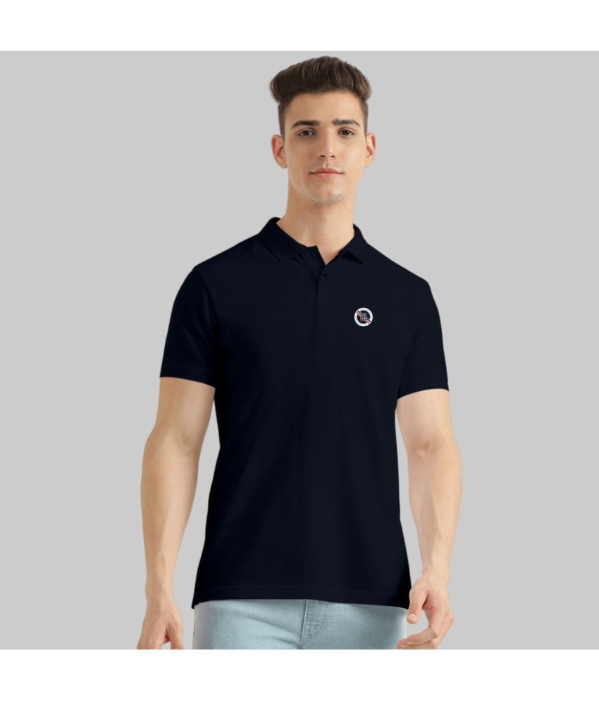     			TAB91 Pack of 1 Cotton Blend Slim Fit Solid Half Sleeves Men's Polo T Shirt ( Navy )