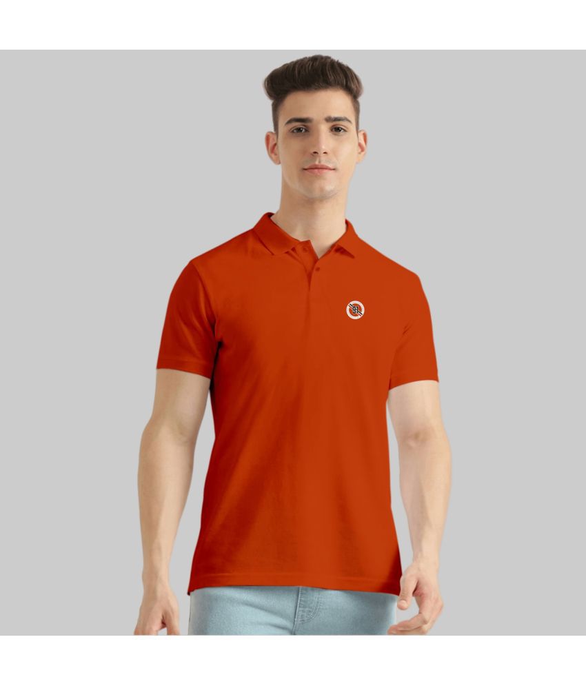     			TAB91 - Rust Cotton Blend Slim Fit Men's Polo T Shirt ( Pack of 1 )
