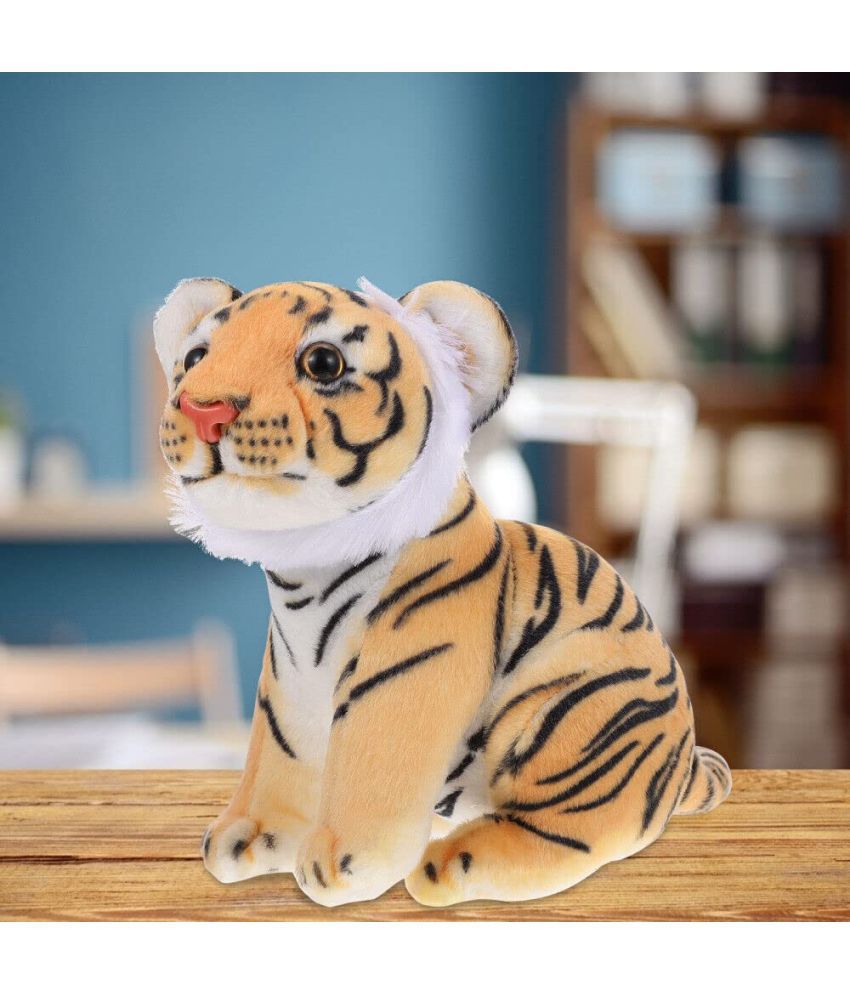     			Tickles Siberian Jungle Tiger Soft Stuffed Animal Plush Toy for Kids Birthday Gifts Home & Car Decoration (Color: Yellow & Black Size: 35 Cm)