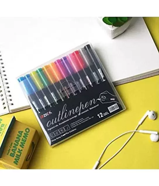 1 Set 12 Colors Marker Pens DIY Craft Scrapbook Card Rock Painting