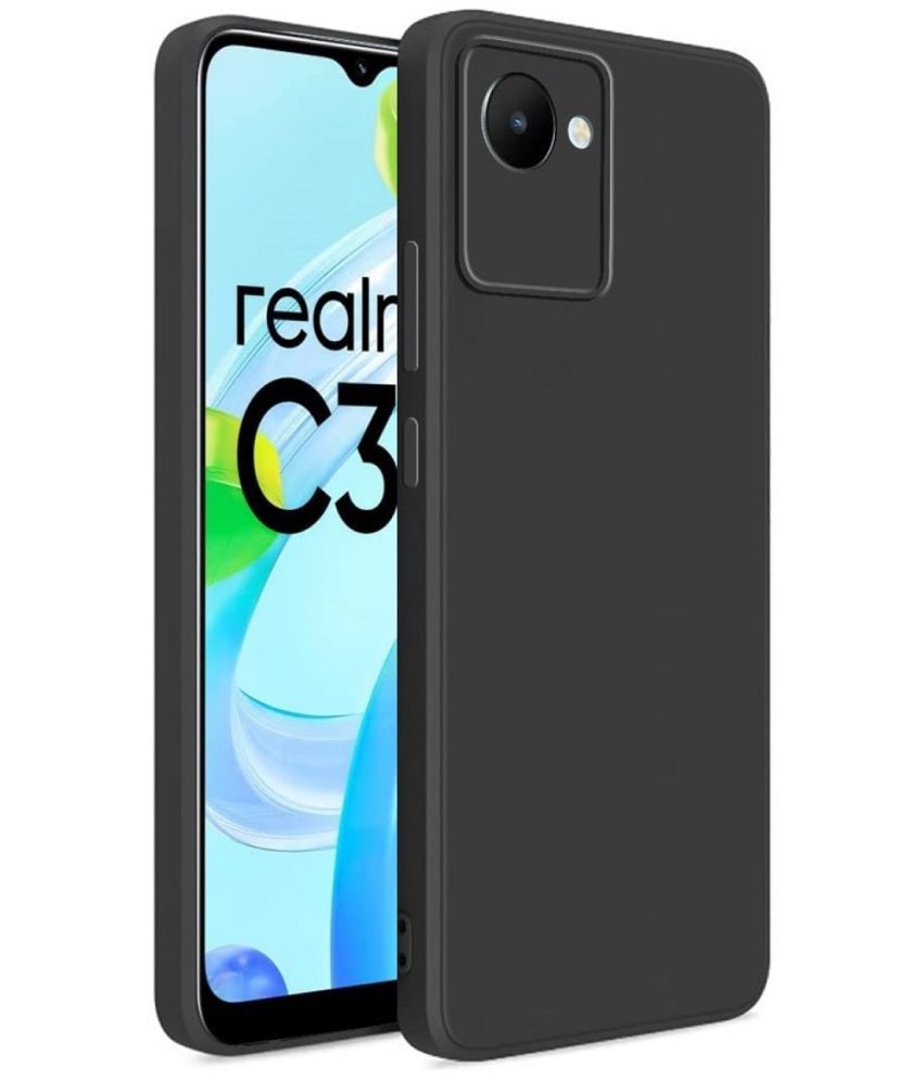     			Case Vault Covers - Blue Silicon Plain Cases Compatible For Realme C30s ( Pack of 1 )