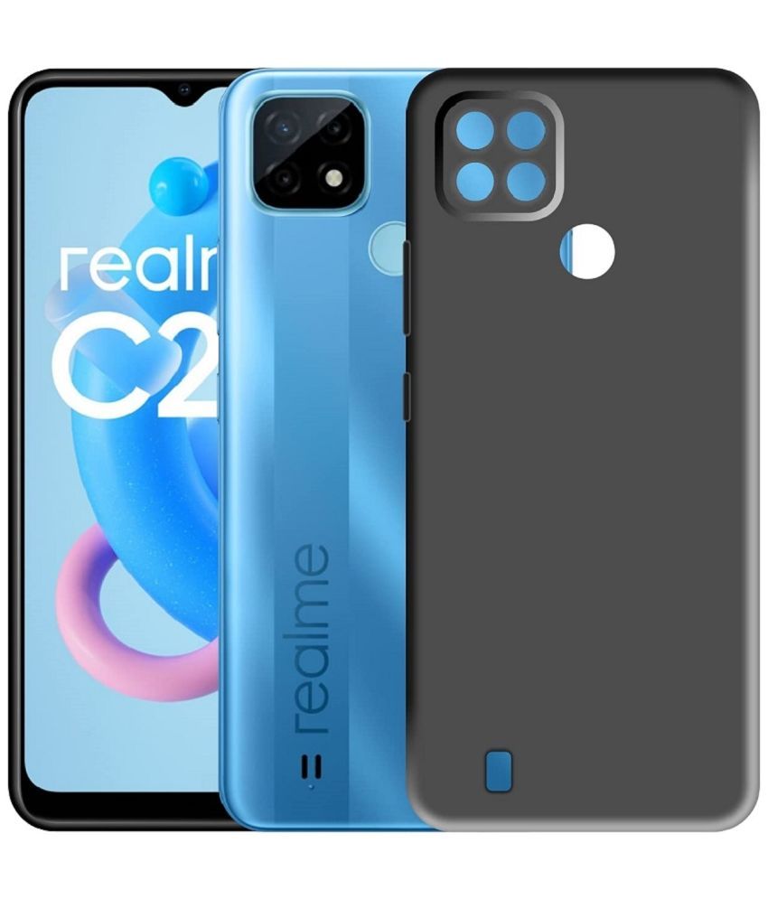     			Case Vault Covers - Blue Silicon Plain Cases Compatible For Realme C21 ( Pack of 1 )