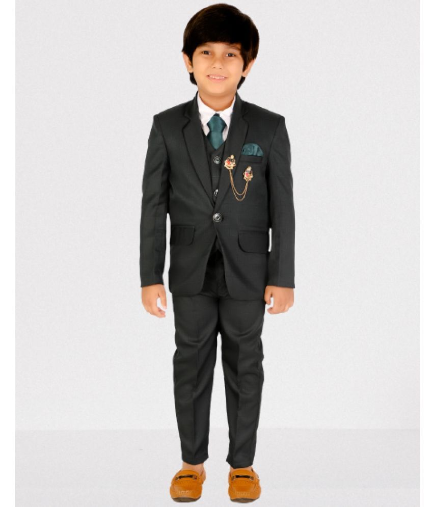     			DKGF Fashion Boys Polyester Suit ( Pack of 1 , Green )