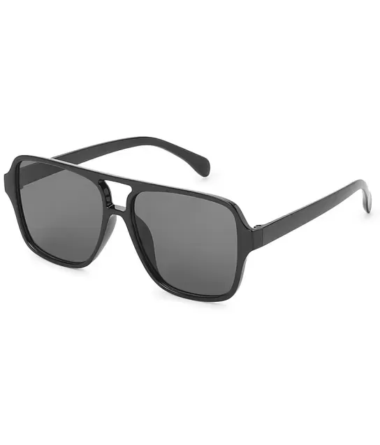 NS1003BFBL PC Black Frame with Black Glass Lens Sunglasses