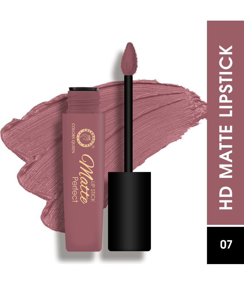     			Colors Queen Matte Perfect Liquid Lipstick, Non Transfer & Waterproof Liquid Lipstick For Women (Violette)