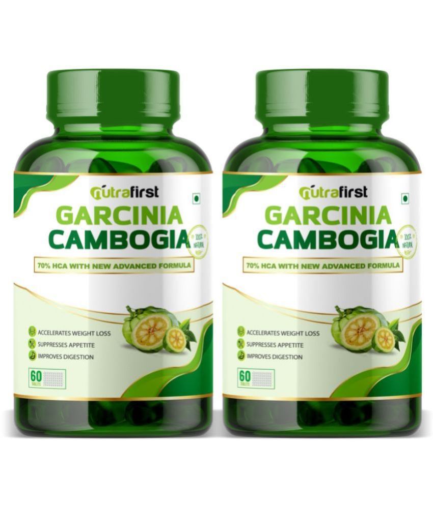     			Nutrafirst Garcinia Cambogia Tablets with 70% HCA, Green Tea Extract, and Piperine for Weight Management (Pack of 2) - 120 Tablet