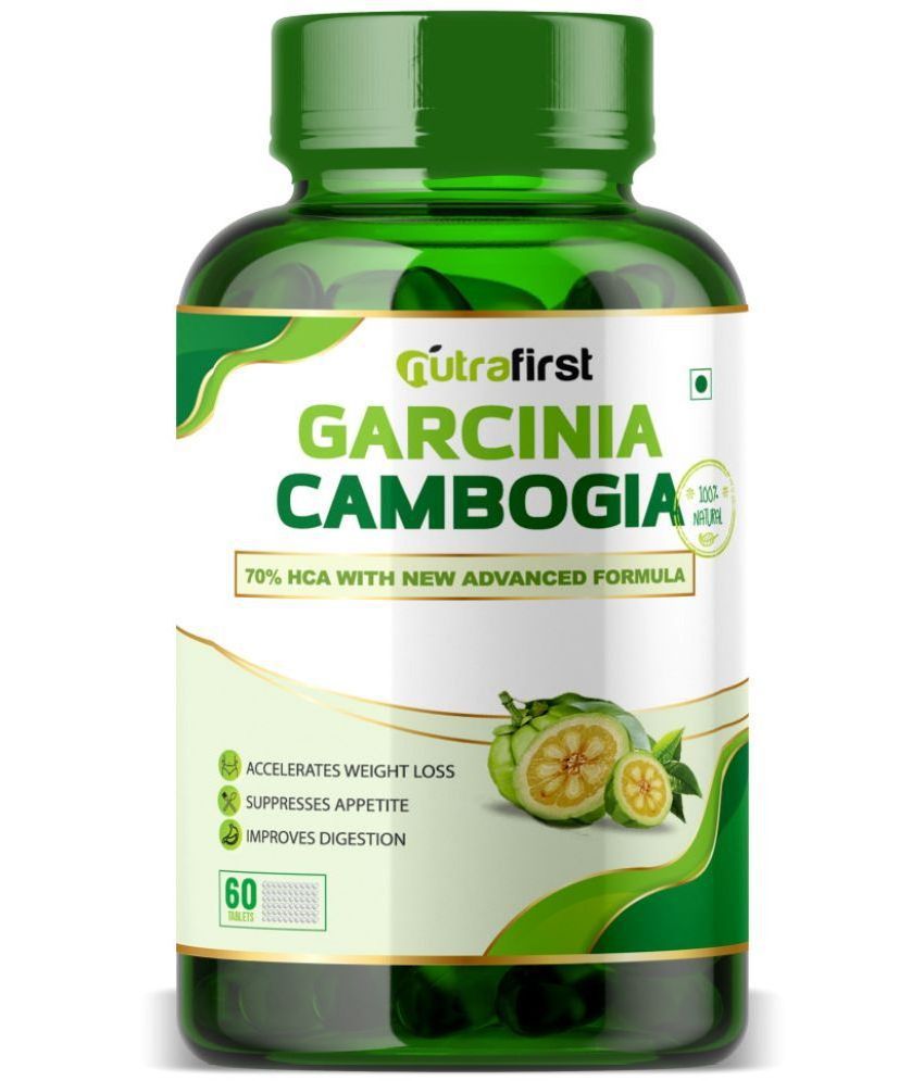     			Nutrafirst Garcinia Cambogia Tablets with 70% HCA, Green Tea Extract, and Piperine for Weight Management (Pack of 1) - 60 Tablet
