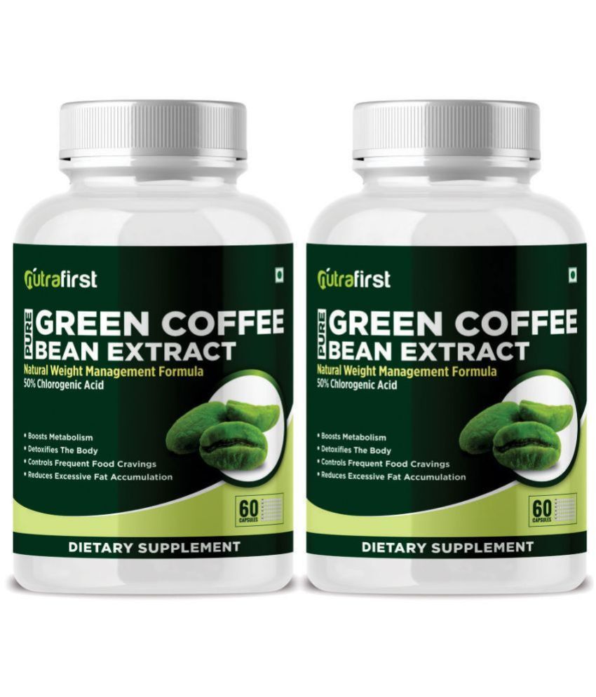     			Nutrafirst Green Coffee Bean Extract Capsules with 50% CGA for Weight Management in Men & Women - 120 Capsules (Pack of 2)