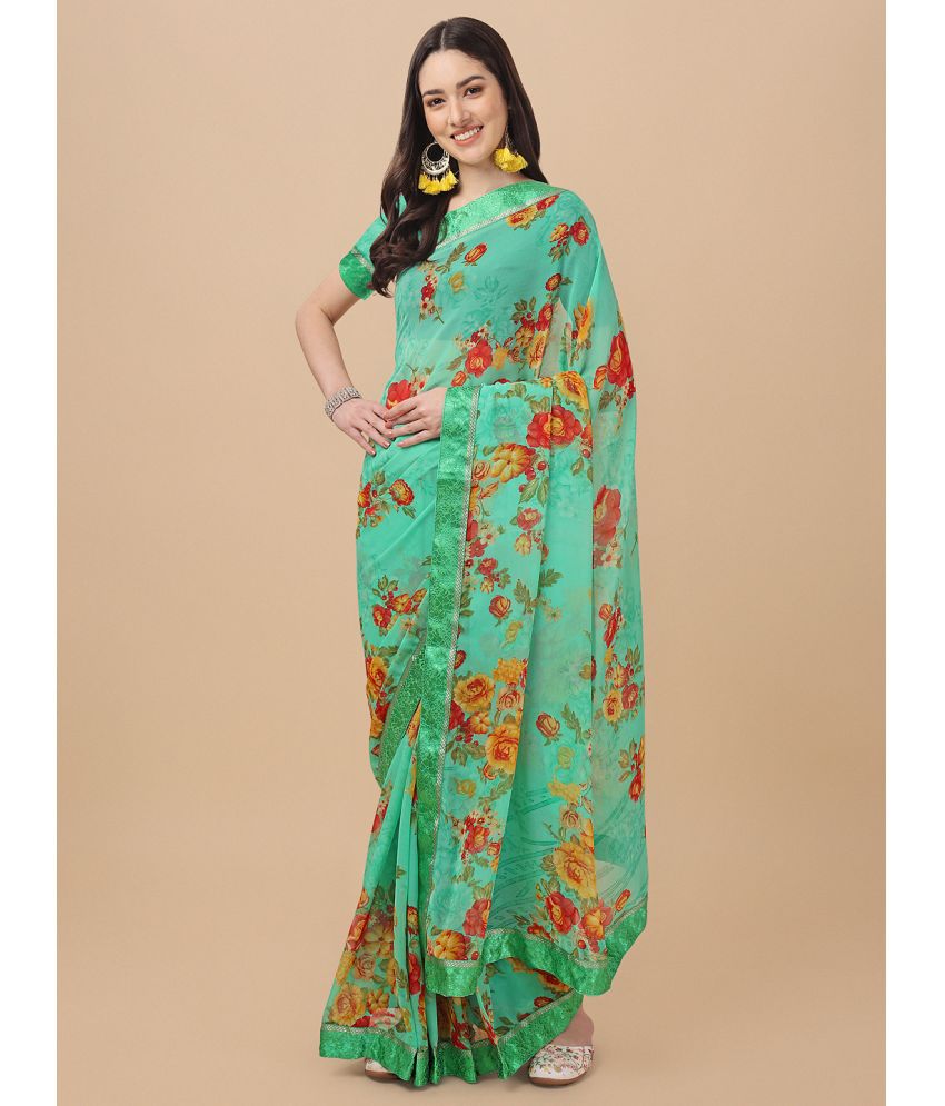     			Rekha Maniyar Fashions - Rama Georgette Saree With Blouse Piece ( Pack of 1 )