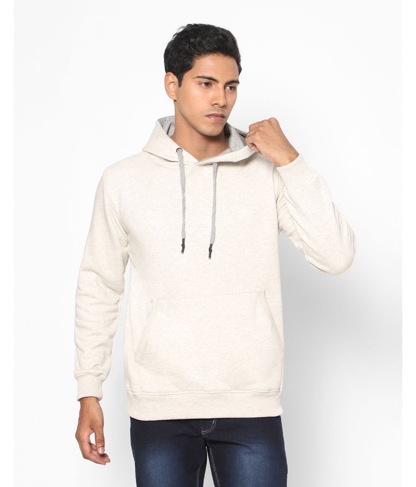    			True Colors of India - White Fleece Regular Fit Men's Sweatshirt ( Pack of 1 )