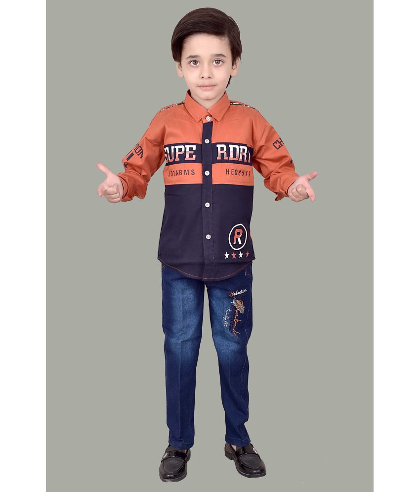     			Arshia Fashions - Red Cotton Blend Boys Shirt & Jeans ( Pack of 1 )